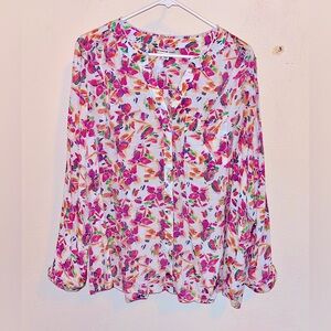 Semi-sheer Zac& Rachel blouse 1X